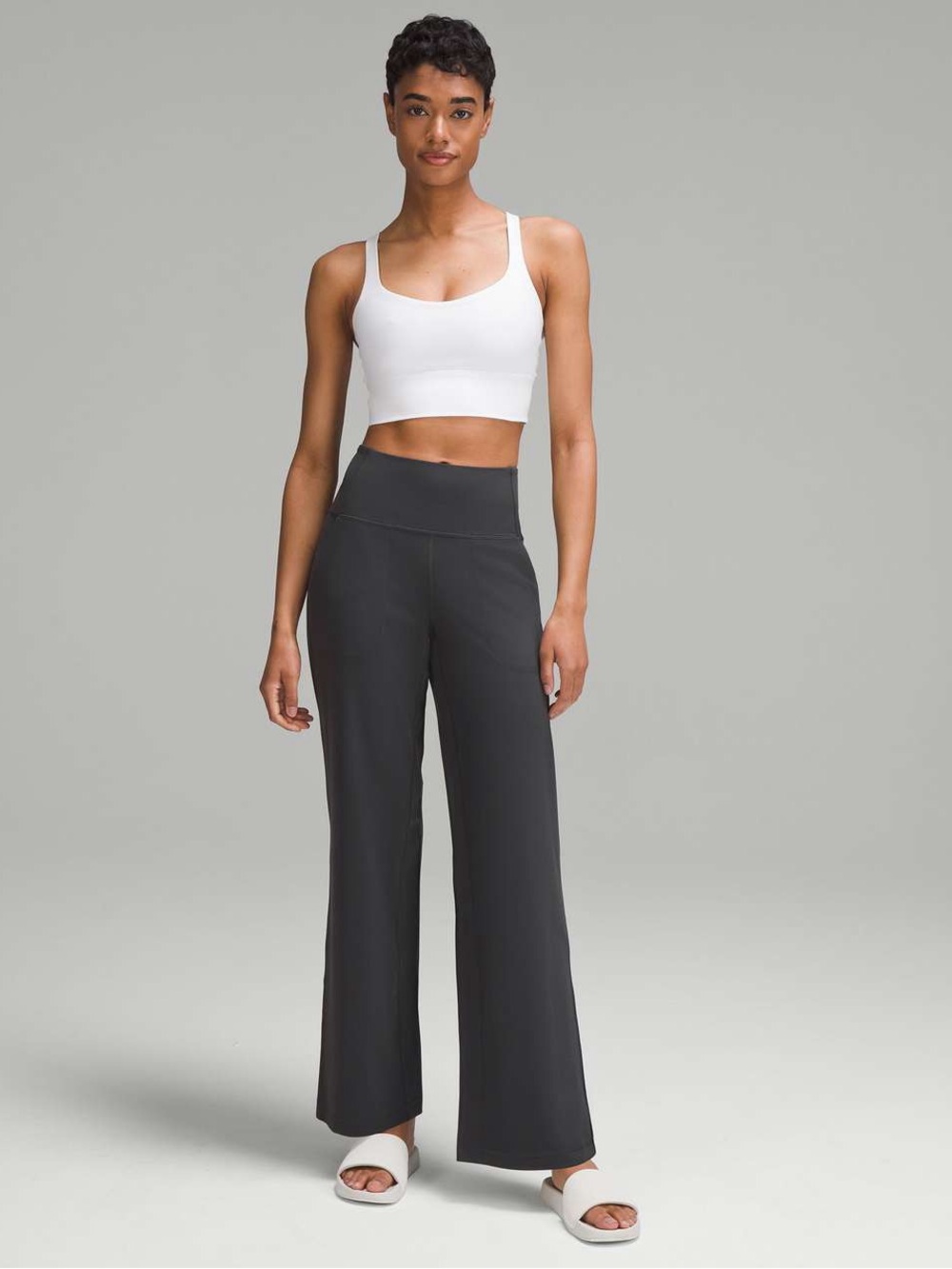 Lululemon Align High Rise Wide-Leg Pant 31” Graphite Grey 14